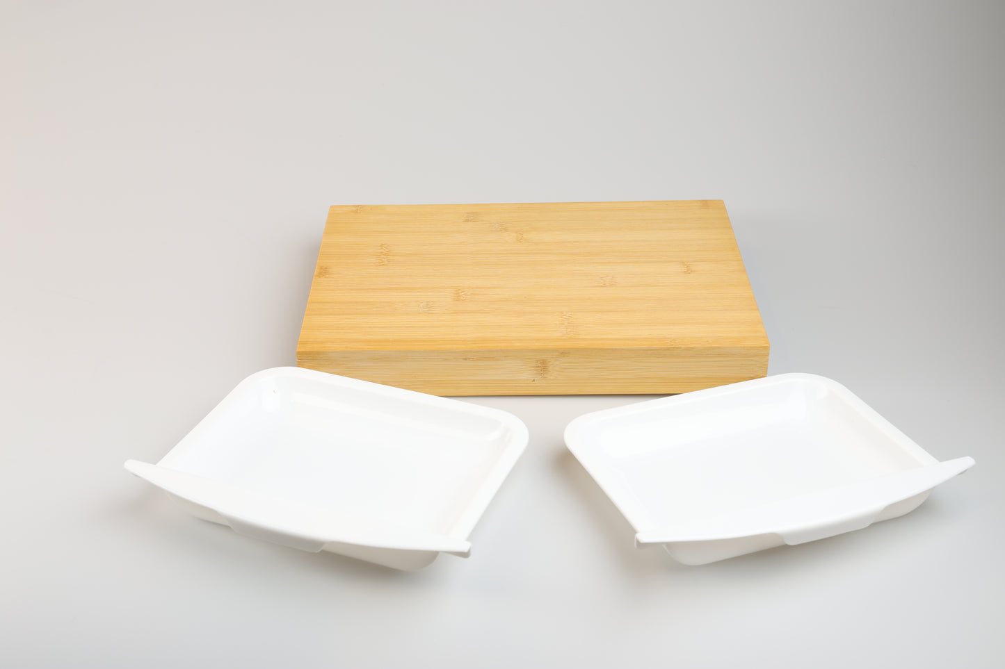 Schneidebrett mit Auffangschalen - Landing Pad - Sideload White