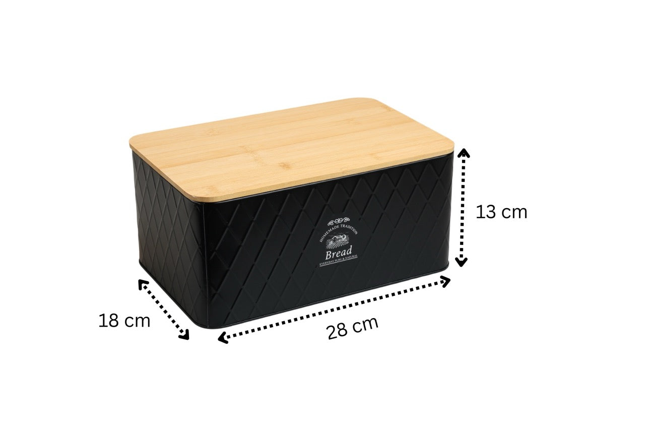 Brotkasten - Rustic Breadvault Black