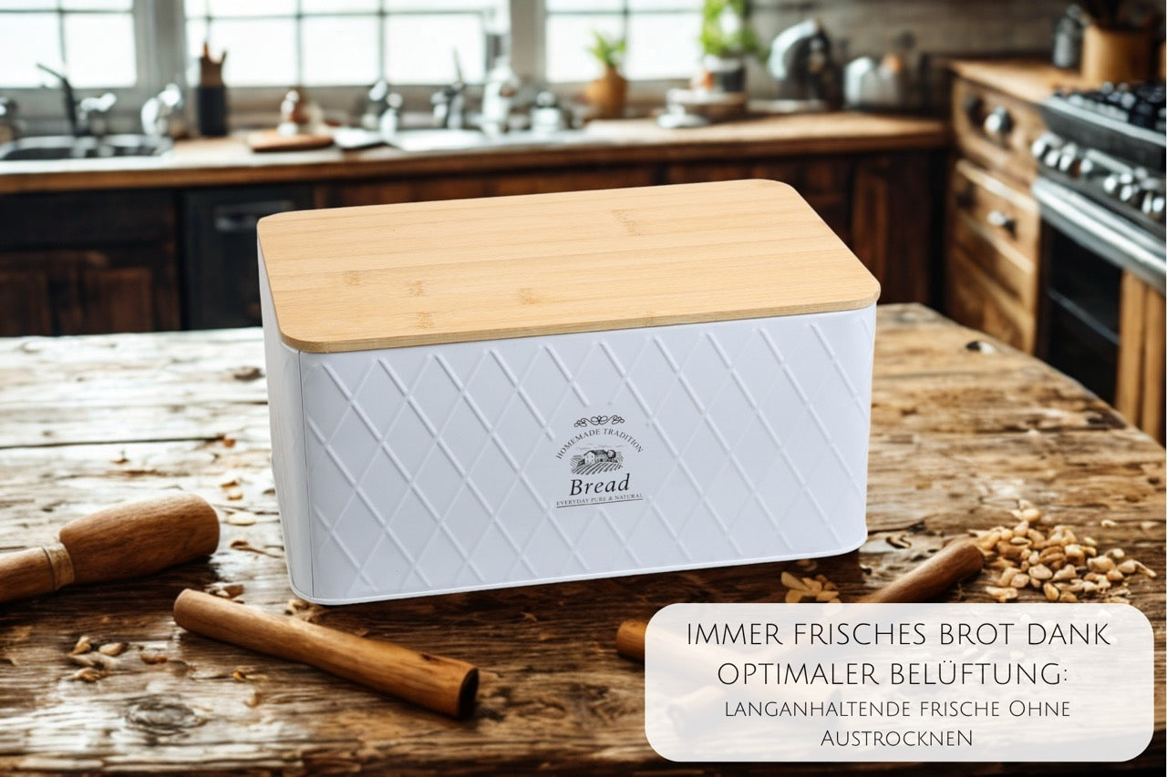 Brotkasten - Rustic Breadvault White