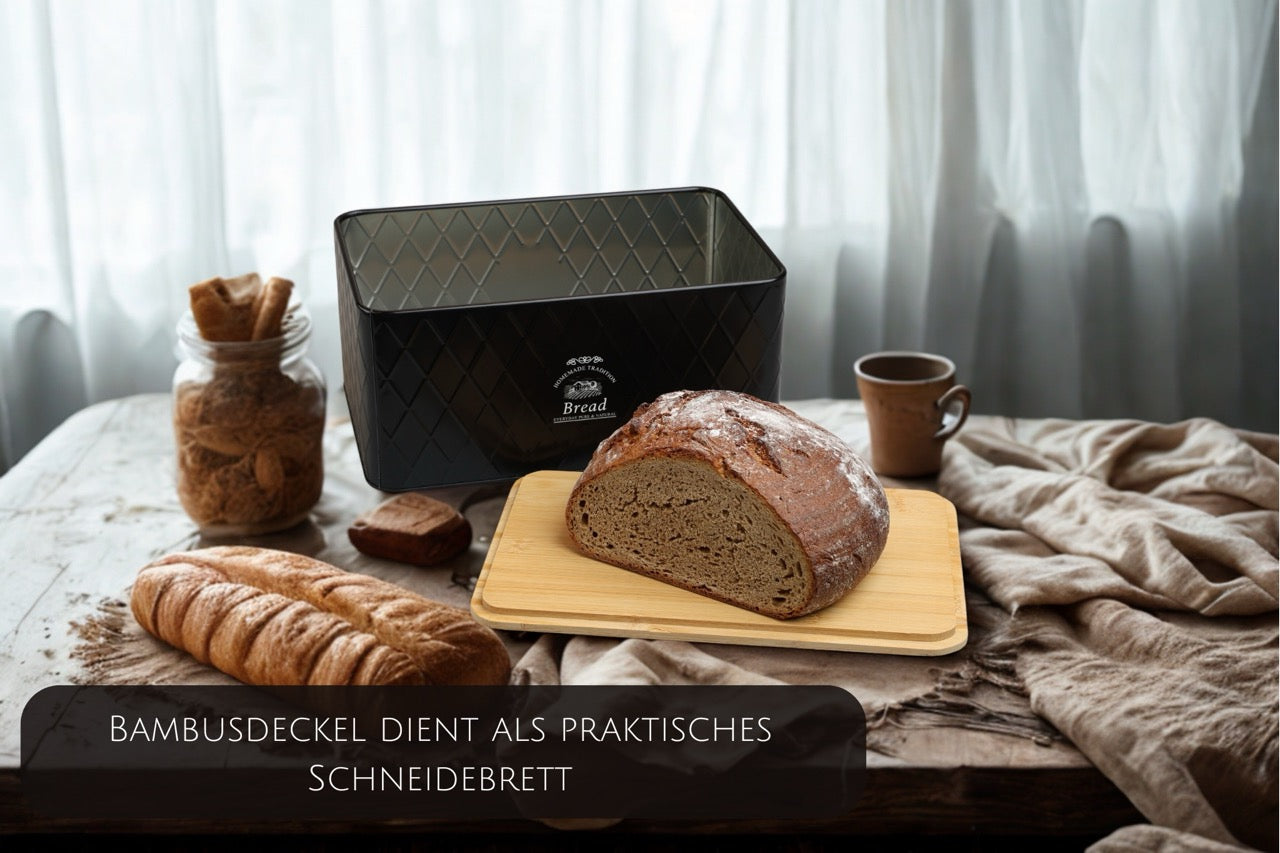 Brotkasten - Rustic Breadvault Black